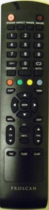 PROSCAN PLDED3273A-B TV Remote